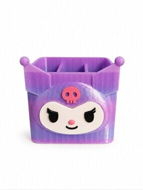 Kuromi Makeup Brush Holder Pen Cup Desk Organizer Kawaii Sanrio Style Decor